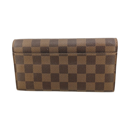 Louis Vuitton Long Wallet Purse N60114 Damier Canvas Brown X Pink Portefeuille Sara Damier Rose