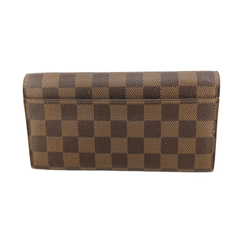 Louis Vuitton Long Wallet Purse N60114 Damier Canvas Brown X Pink Portefeuille Sara Damier Rose