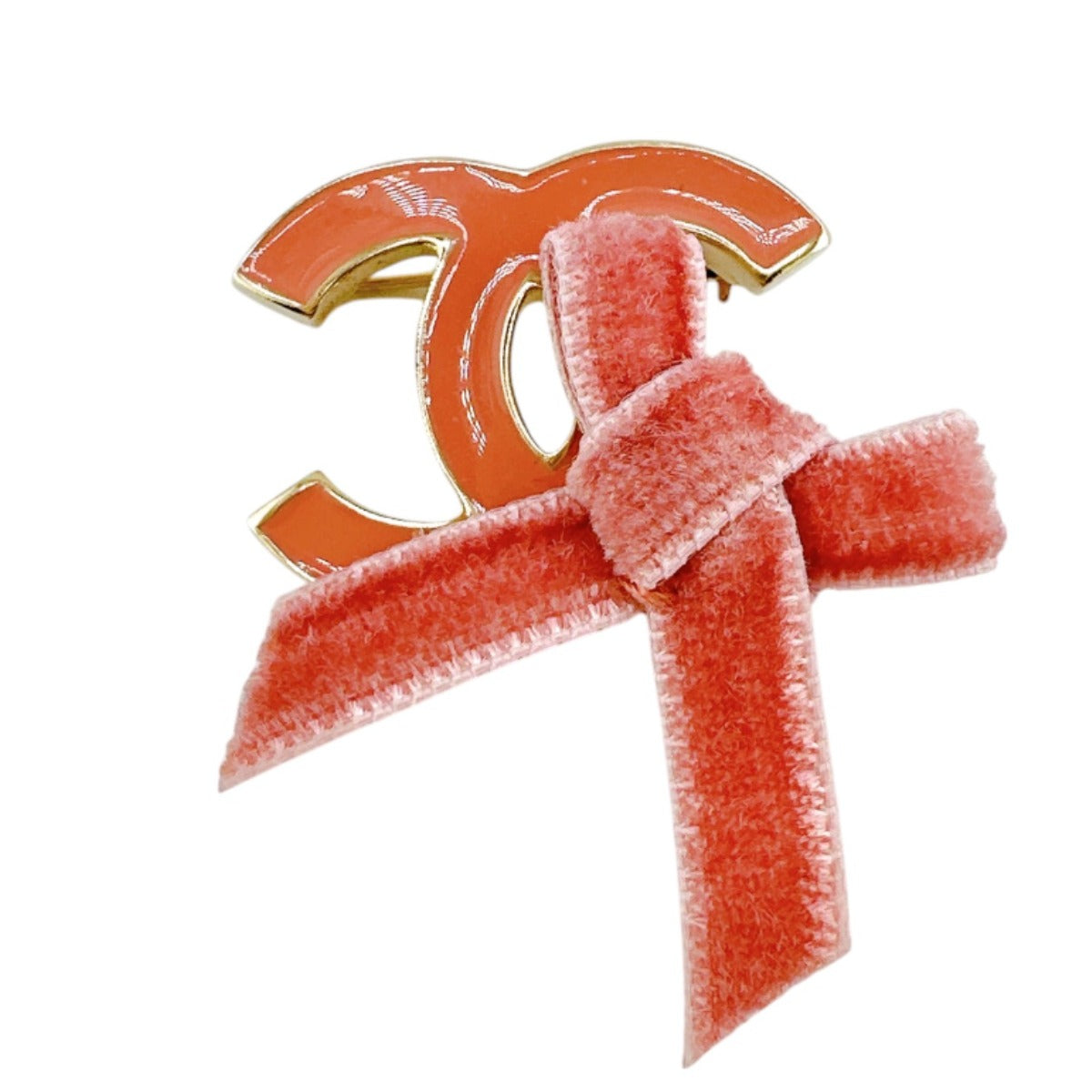 Chanel Brooch Others Pink Brooch Ribbon Coco Mark Women