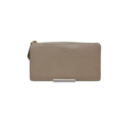 Louis Vuitton Long Wallet Purse M63104 Cowhide Beige L-Shaped Fastener Taurillon Clemence Leather