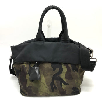 Prada Handbag B1959 Nylon Khaki Camouflage Camouflage Women