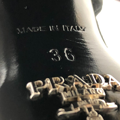 Prada Sandals 1Xp882 Suede Black Strap Women 36