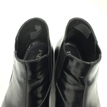 Prada Boots Calf Leather Black Side Gore Mens 7 1/2