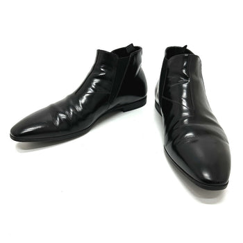 Prada Boots Calf Leather Black Side Gore Mens 7 1/2