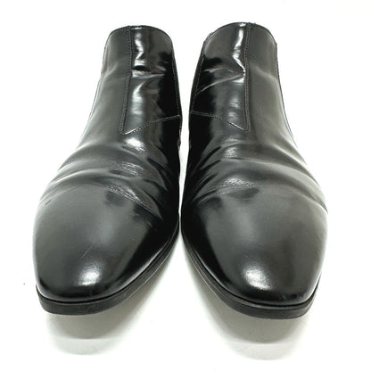 Prada Boots Calf Leather Black Side Gore Mens 7 1/2