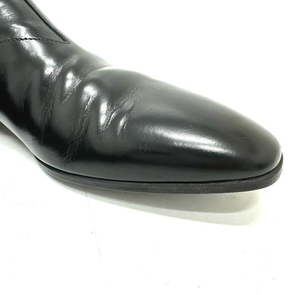 Prada Boots Calf Leather Black Side Gore Mens 7 1/2