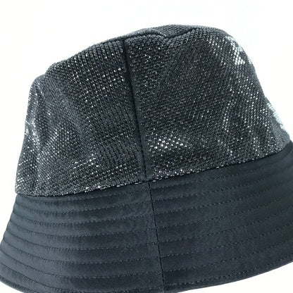 Prada Hat 1Hc137 Nylon Black Logo Studs Mens L