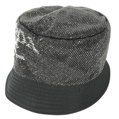 Prada Hat 1Hc137 Nylon Black Logo Studs Mens L