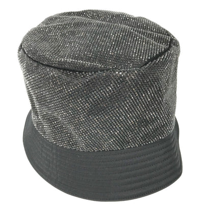 Prada Hat 1Hc137 Nylon Black Logo Studs Mens L