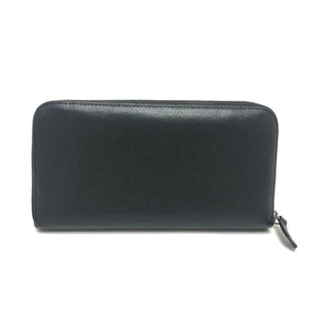 Givenchy Long Wallet Purse Leather Black Front Logo Mens