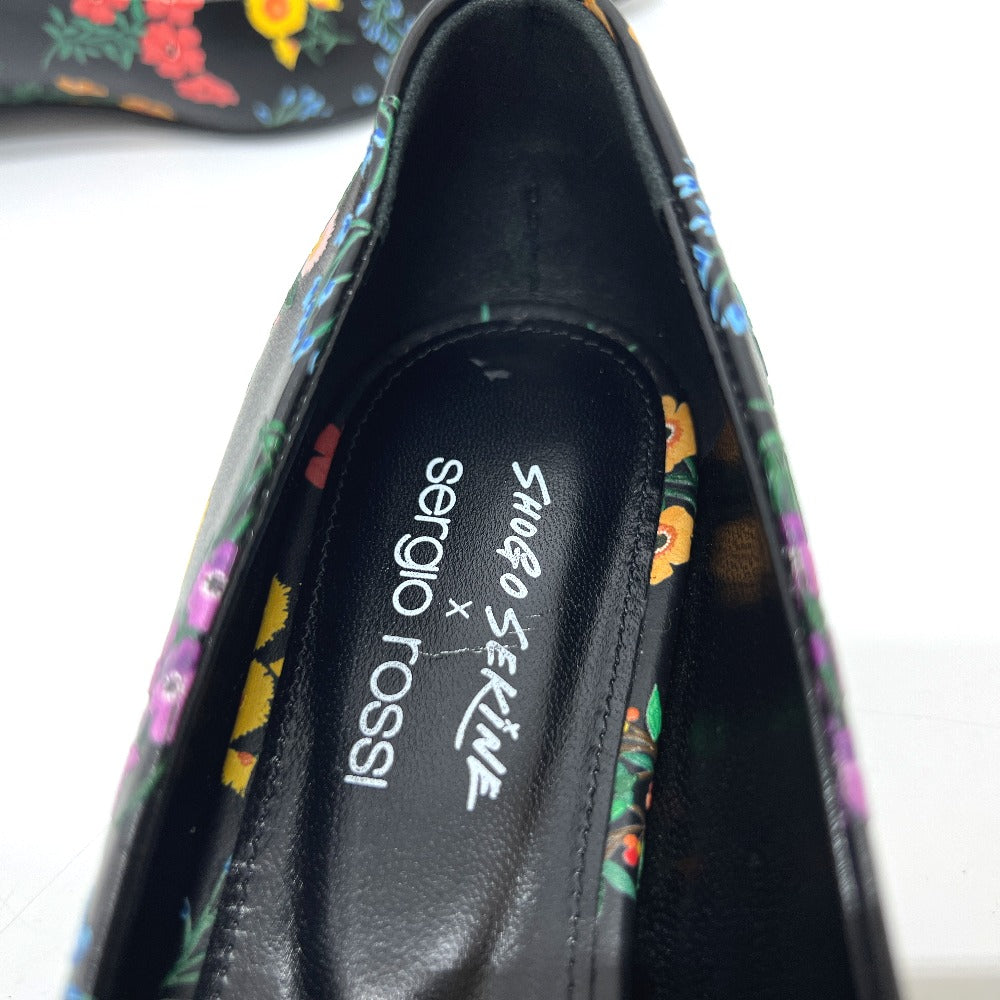 Sergio Rossi Pumps A78960 Leather Black Shogo Sekine Collaboration Flour 36