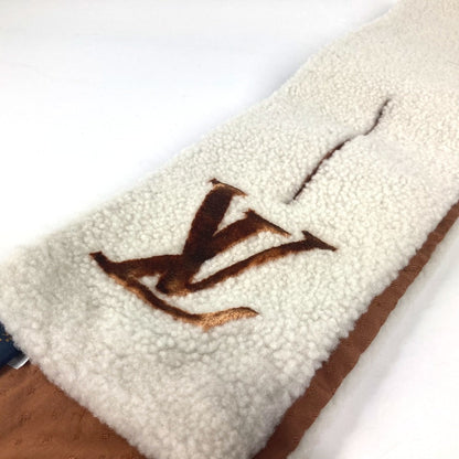 Louis Vuitton Scarf M77055 Shearing White Echarpe Shearling