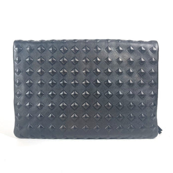 Mcm Clutch Bag Leather Black Logo