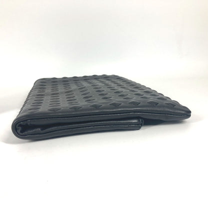 Mcm Clutch Bag Leather Black Logo