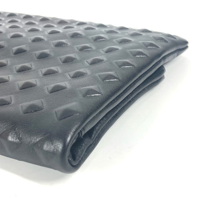 Mcm Clutch Bag Leather Black Logo