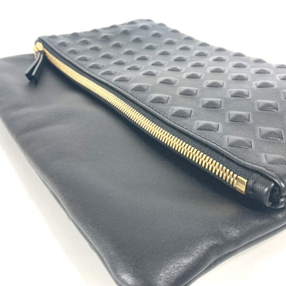 Mcm Clutch Bag Leather Black Logo