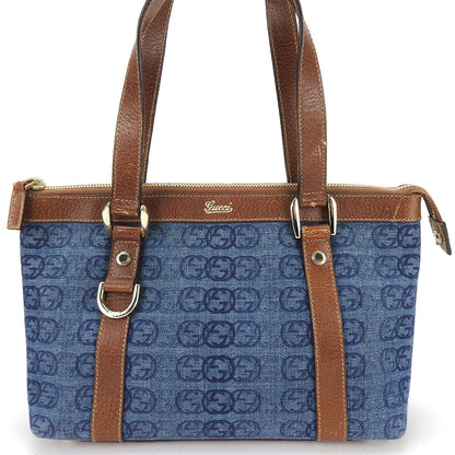 Gucci Handbag 141471 Denim Blue Interlocking Women