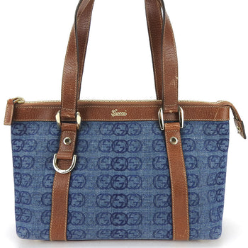 Gucci Handbag 141471 Denim Blue Interlocking Women
