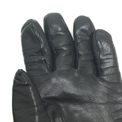 Louis Vuitton Glove Mp2429 Cashmere, Leather Black Gon Lv Staples Edition Women 9