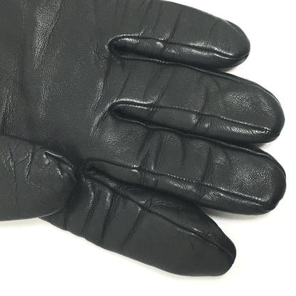 Louis Vuitton Glove Mp2429 Cashmere, Leather Black Gon Lv Staples Edition Women 9
