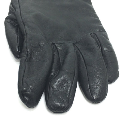Louis Vuitton Glove Mp2429 Cashmere, Leather Black Gon Lv Staples Edition Women 9