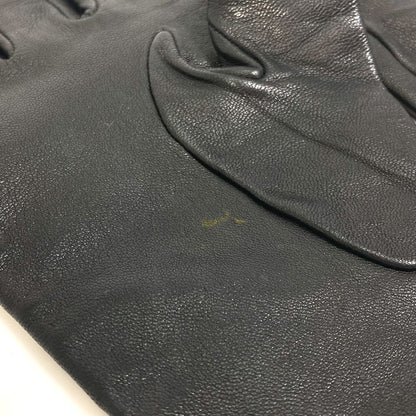 Louis Vuitton Gloves M75555 Leather Black Apparel Logo Women