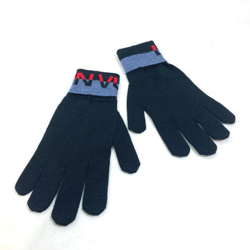Louis Vuitton Glove M71248 Wool Black Gon Lv Horizon Mens