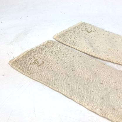 Louis Vuitton Glove Cashmere, Acetate Ivorytype Logo Gonpoliana Glitter Lv Women 22