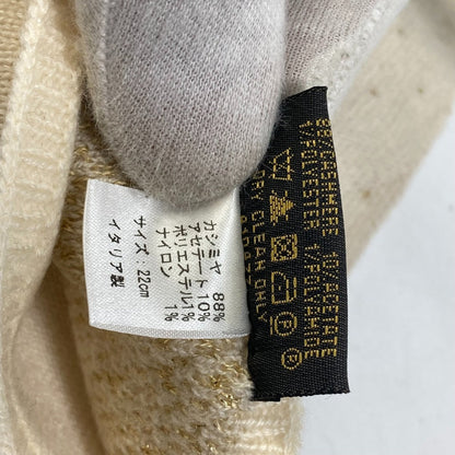 Louis Vuitton Glove Cashmere, Acetate Ivorytype Logo Gonpoliana Glitter Lv Women 22