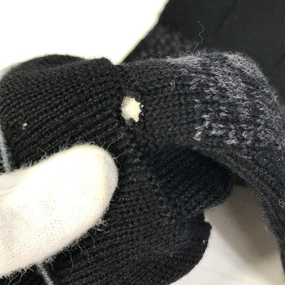Louis Vuitton Glove M73470 Wool Black Gon My Monogram Eclipse Mens