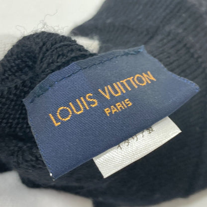 Louis Vuitton Glove M73470 Wool Black Gon My Monogram Eclipse Mens