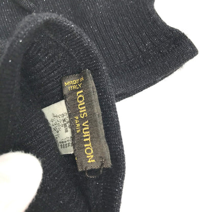 Louis Vuitton Gloves Cashmere, Silk Black Knit Monogram Lame Women
