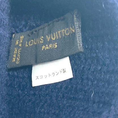 Louis Vuitton Gloves Cashmere Navy Logo Patch Mens