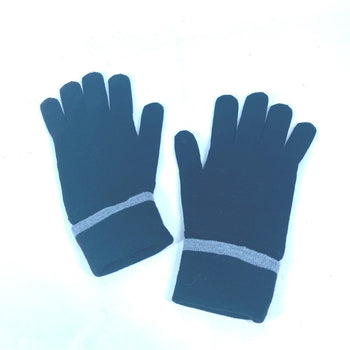 Louis Vuitton Gloves M73470 Wool Black Gon My Monogram Eclipse Mens