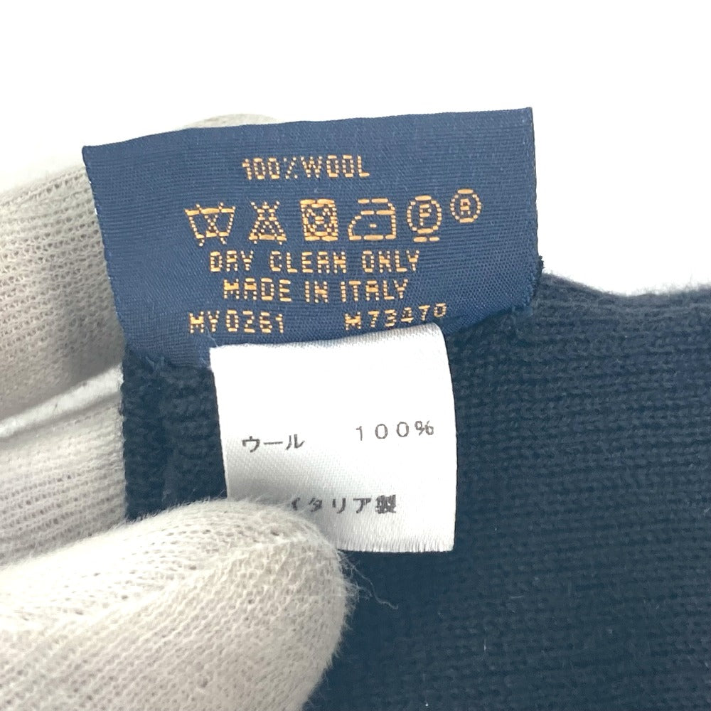 Louis Vuitton Gloves M73470 Wool Black Gon My Monogram Eclipse Mens