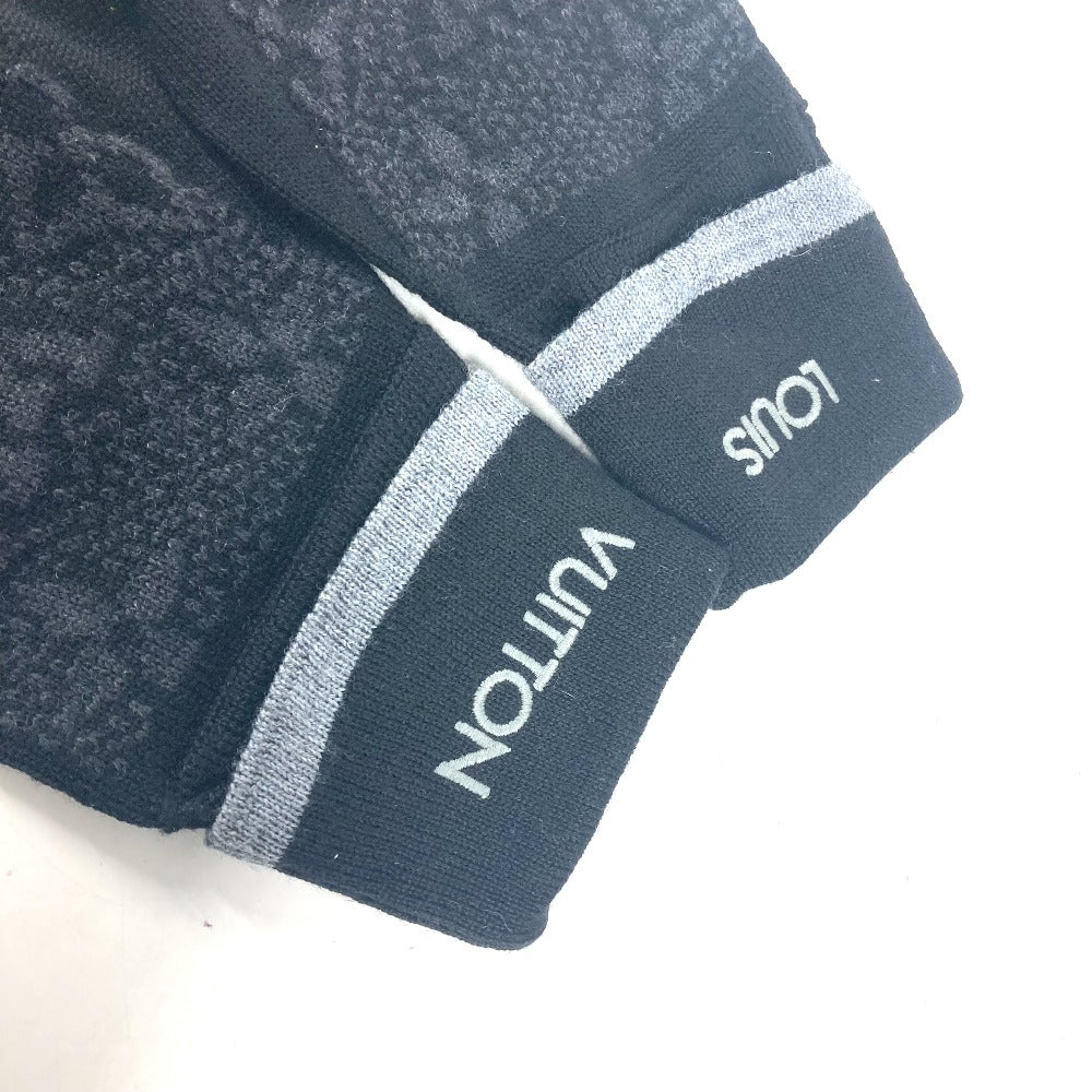 Louis Vuitton Gloves M73470 Wool Black Gon My Monogram Eclipse Mens