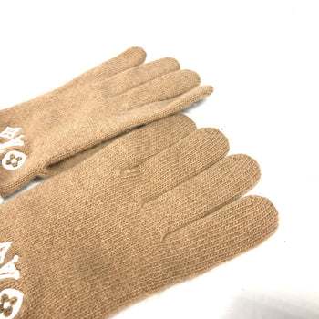 Louis Vuitton Gloves M77930 Wool Beige By Color Globe Lv Headline Women