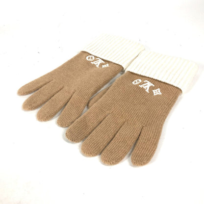 Louis Vuitton Gloves M77930 Wool Beige By Color Globe Lv Headline Women