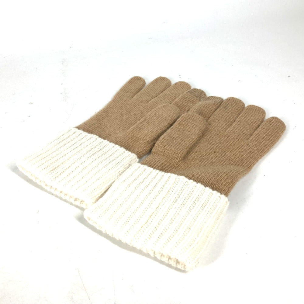 Louis Vuitton Gloves M77930 Wool Beige By Color Globe Lv Headline Women