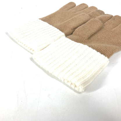 Louis Vuitton Gloves M77930 Wool Beige By Color Globe Lv Headline Women
