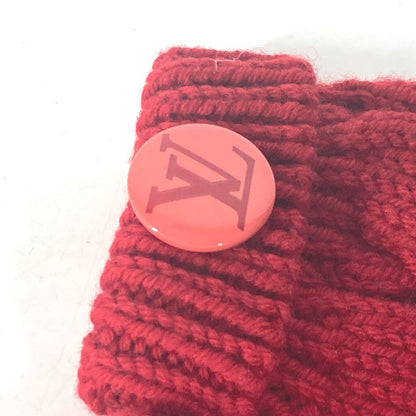 Louis Vuitton Gloves Wool Red Logo Women