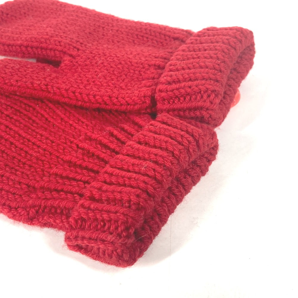 Louis Vuitton Gloves Wool Red Logo Women