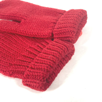 Louis Vuitton Gloves Wool Red Logo Women