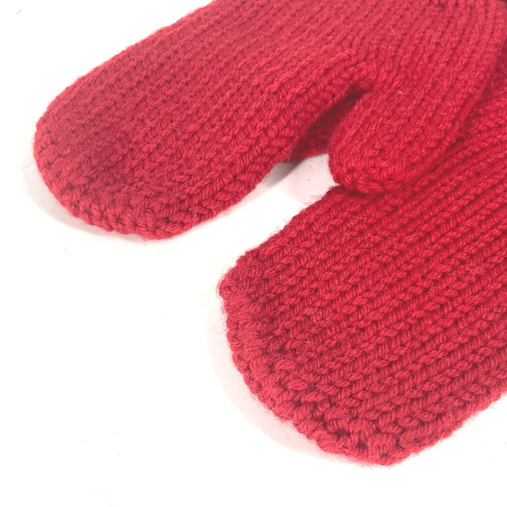 Louis Vuitton Gloves Wool Red Logo Women