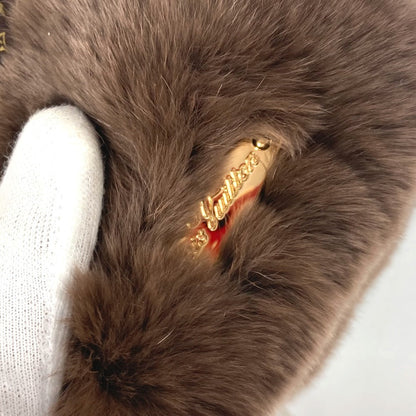 Louis Vuitton Gloves M74273 Silk , Rabbit Brown Monogram Fur Morphle Igloo Mittens