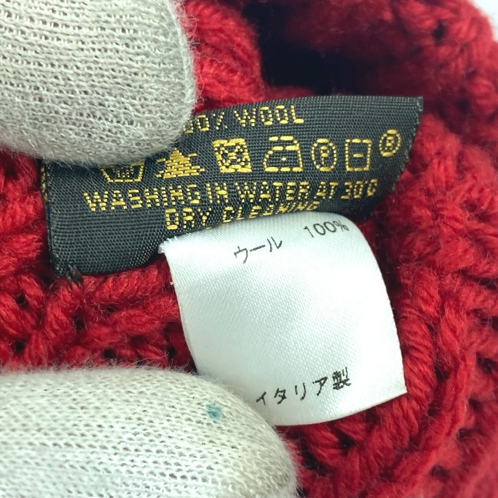 Louis Vuitton Gloves Wool Red Moffle Constance Women
