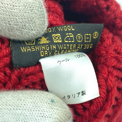 Louis Vuitton Gloves Wool Red Moffle Constance Women