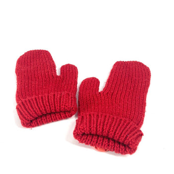 Louis Vuitton Gloves Wool Red Moffle Constance Women