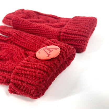 Louis Vuitton Gloves Wool Red Moffle Constance Women