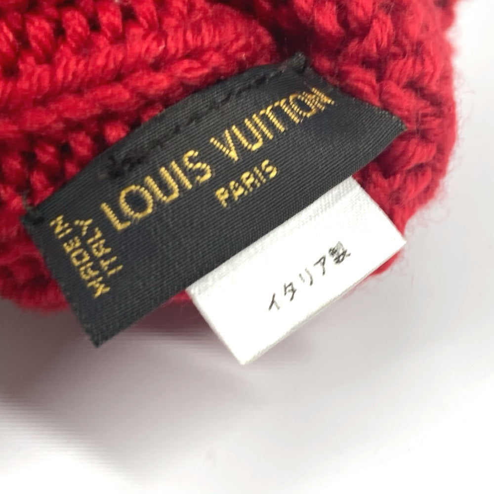 Louis Vuitton Gloves Wool Red Moffle Constance Women